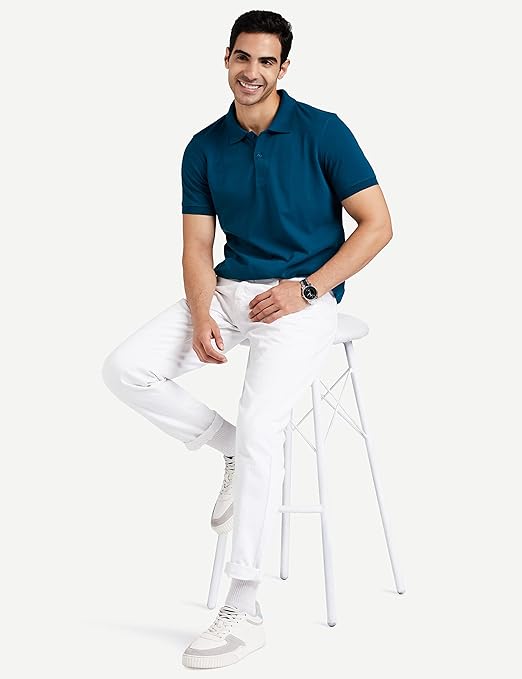 Symbol Men's Cotton Rich Solid Polo Tshirt - Image 6