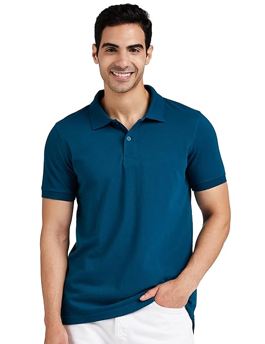 Symbol Men's Cotton Rich Solid Polo Tshirt
