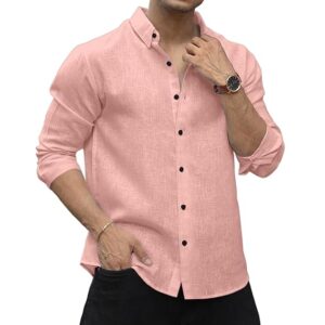 Men's Solid Linen Cotton Shirt
