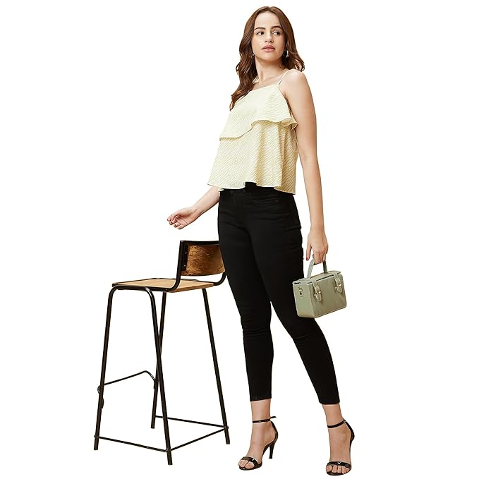 Globus Layered Animal Print Strappy Top for Women - Image 6