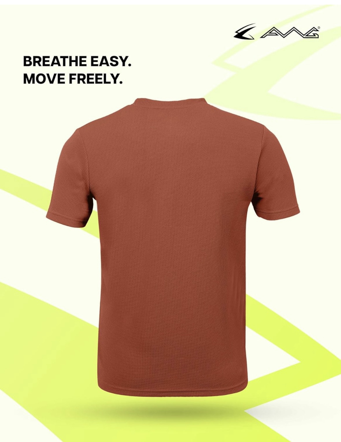 AWG Men’s Solid Waffle Crew Neck T‑Shirt - Image 4