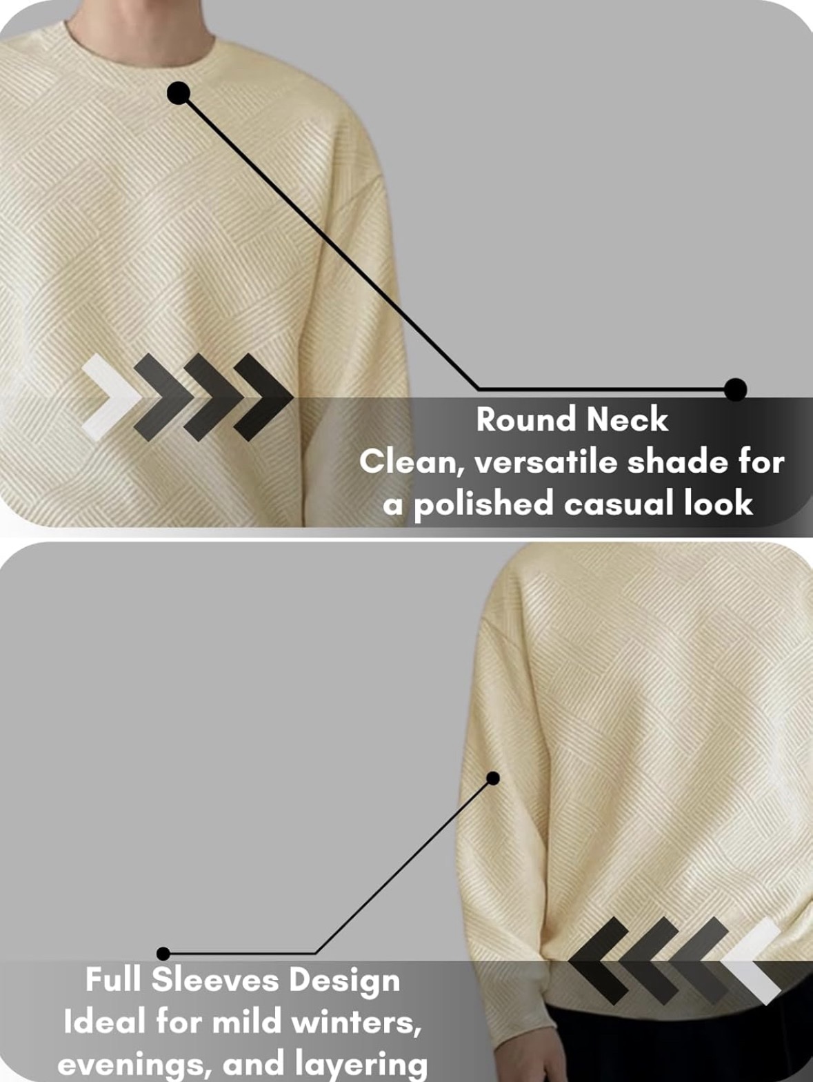 Men Oversized Fit Full Sleeve T Shirt | Available in combo also - Image 3