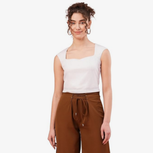 Globus Women Sleeveless Sweertheart Neck Top