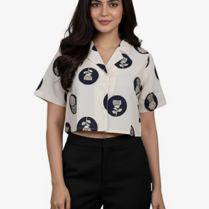 GRECIILOOKS Women Rayon Oversized Shirt Korean Casual Short Sleeve Loose Fit Top