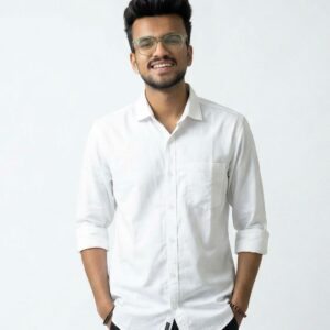 Men’s Solid White Cotton Casual Shirt | Slim Fit Stylish Shirt for Men