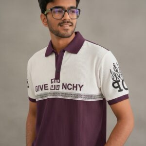 Men’s Premium Maroon & White Polo T-Shirt